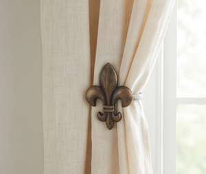 Antique Bronze Fleur De Lis <b>Curtain</b> Wall <b>Hook</b> Metal Decorative Clothing Hanger Single <b>Hook</b> Drill Installation - Product Image 5