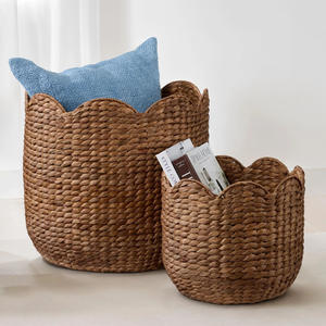 Panier de rangement en jacinthe d'eau tressé à la main, bon prix, paniers organisateurs pour comptoir de cuisine - Product Image 6