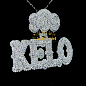 Colgante de moissanita Iced Out 809 KELO de oro rosa, estilo Hip Hop, con diseño de mono y micro pavé, para colgar en la bolsa de compras, para hombre - Product Image 4