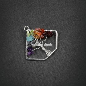 Forma personalizada Árbol DE LA VIDA Colgantes Collar Ágata Piedra preciosa tallada en estilo Feng Shui Uso de recuerdo - Product Image 5