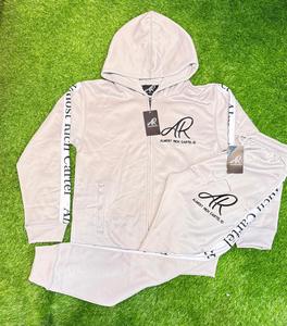 Custom Made Polyester Fleece <b>Embroidery</b> Logo Tracksuit Streetwear Style Men Sublimation Stripe Tracksuit <b>Set</b> - Product Image 1