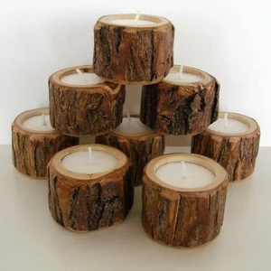 wooden <b>candle</b> holder for christmas family gathering table decoration and styling natural wooden christmas <b>candle</b> stand for cozy - Product Image 3