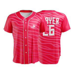 Maillots de baseball personnalisés pour femmes à manches courtes imprimés numériquement 100% polyester respirant à séchage rapide et anti-humidité - Product Image 1