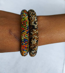 Pulseras de Cuentas de Vidrio de Nepal para Manualidades de Bordado, Brazaletes de Moda Unisex al por Mayor, Pulseras Napali de Colores Mezclados para Fiestas - Product Image 3