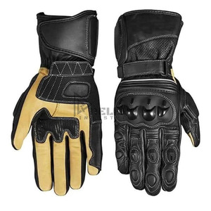 Gants de moto ergonomiques en cuir de chèvre, antidérapants, respirants, pour la protection en conduite, vente en gros - Product Image 4