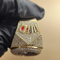 Bague de luxe plaquée or, sertie de moissanite pavé, pour homme, style hip-hop, bijou de cocktail, design géométrique, taille brillant rond