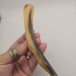 Natural horn shoe shoe horn handmade curved design smooth finish durable footwear <b>helper</b> premium quality accessory tool - Product Image 1