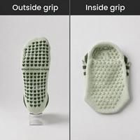 Calcetines Deportivos BCSI con Logotipo Personalizado, Diseño con Texto para Amantes del Matcha, Antideslizantes, Transpirables, de Secado Rápido, para Yoga, Pilates, Gimnasio, Interior, para Mujer