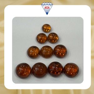 Natural Hessonite <b>Garnet</b> Round Cabochon Loose Brown Gemstone AAA Quality Wholesale Jewelry Making Calibrated Bulk Stones OEM - Product Image 6