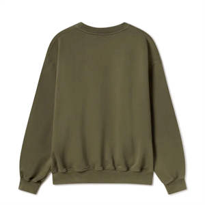 เสื้อสเวตเชิ้ตคอกลมสีเขียวมะกอก ทรงปกติ ใส่ได้ทั้งชายและหญิง ดีไซน์คัลเลอร์บล็อก ผ้าถัก สวมใส่สบายๆ สำหรับฤดูใบไม้ร่วง แขนยาว ผ้าฝ้าย 100% - Product Image 2