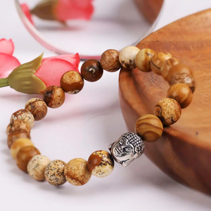 High Quality Picture jasper <b>Beads</b> Buddha <b>Bracelet</b> Romantic Gift Fashion Charm Jewelry for <b>Men</b> Women Energy Meditation - Product Image 4