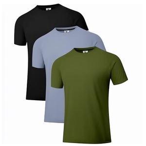 Camiseta de Manga Corta con Cuello Redondo de Algodón Unisex, Suministro Directo de Fábrica, 180g, Ecológica, con Logotipo Bordado Personalizado - Product Image 1