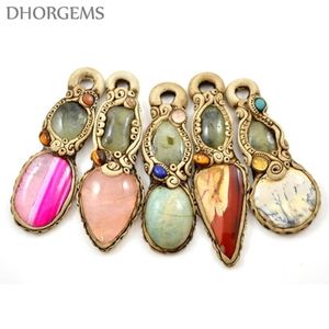 Colgante de cristal al por mayor con piedra de tamaño personalizado, colgante unisex de piedra preciosa con punta para boda, joyería de collar mixto - Product Image 5