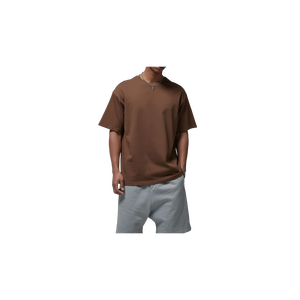 Premium 300 GSM Heavyweight Men's Oversized Short Sleeve O-Neck T-<b>Shirt</b> Solid Color Casual Style <b>100</b>% Cotton Jersey Knitted Fit - Product Image 3