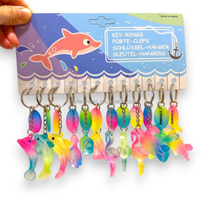 Llavero de recuerdo de estrella de mar de colores llamativos que brilla en la oscuridad, artículos de tienda de regalos - Product Image 6