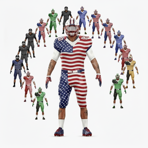 Adult Youth Player Custom Printed American Football Uniform <b>Set</b> Men's Compression Jersey Pants Team Training Sportswear Kits - Product Image 1
