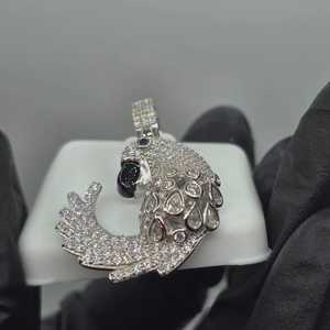 Bird Lovers Parrot Cartoon Moissanite Pendant 925 <b>Silver</b> For Party Gift Fine Jewelry Pendants & <b>Charms</b> - Product Image 4