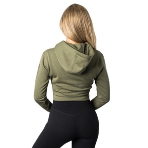 Sweat à capuche pour femme, sweat-shirt design personnalisé de haute qualité, haut court - Product Image 3