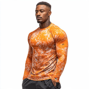 Compression Sublimation Rash Guard Men Workout Athletic Wear Shirt Compression Shirts Long Sleeve Workout Tight T Shirts Men's - Product Image 1