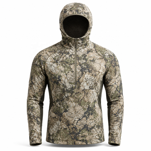 Veste de chasse à capuche camouflage, manches longues, softshell, respirante, vêtements d'extérieur pour adultes - Product Image 4