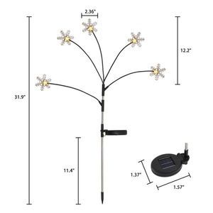 Set di 8 Luci Solari a Fiocco di Neve per Giardino, RGB/CCT 3000K, Luci Decorative da Esterno per Natale e Sentieri - Product Image 3