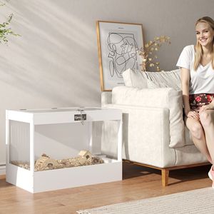 Gabbia Moderna di Lusso in Acciaio Inossidabile per Piccoli Animali, Taglia XL, per Criceti, Uso Interno ed Esterno, con Motivo Personalizzato - Product Image 1