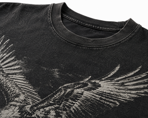T-shirt graphique vintage personnalisé pour homme, coupe oversize, en coton épais 100 %, délavé à l'acide, style streetwear, écologique - Product Image 4