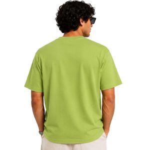 T-shirt vert oversize pour homme, impression de logo personnalisé, coton lourd, streetwear, col rond, manches courtes, coupe décontractée, tee-shirt d'été OEM - Product Image 2