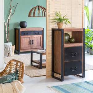 Buffet en bois d'acacia Vandana Stellar Optima, 100 cm, Havana - Product Image 1