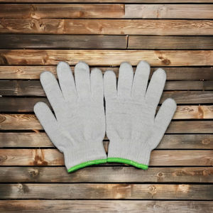 TM Guantes DE SEGURIDAD blancos Algodón Poliéster Resistente al frío Durable 10 pares Polybag 10 Calibres Tareas de construcción Vietnam - Product Image 5