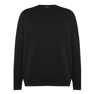 เสื้อสเวตเชิ้ตคอกลมสีดำสำหรับผู้ชาย ทรงปกติ สีพื้น ผ้าถัก ระบายอากาศได้ดี ผ้าฝ้าย 100% เหมาะสำหรับใส่ในฤดูหนาว - Product Image 2
