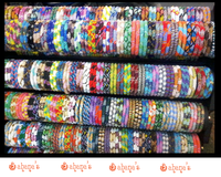 Bracelets en verre perlé au crochet tendance Ahana, qualité assurée du Népal, bijoux de mode unisexes/femmes, bracelets et joncs.