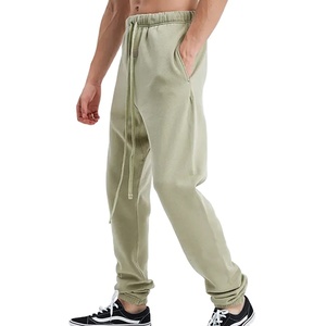 Custom Printed 410gsm Heavyweight Plain Gray Sweatpants for Men 410gsm Heavyweight <b>Fleece</b> Casual Ripped Pants & <b>Trousers</b> - Product Image 3