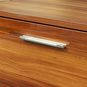 Mobile TV in Noce da 70 Pollici con Ripiani Aperti e 2 Armadietti Contenitori, Consolle Multimediale, Tavolo Centro Intrattenimento in Stile Pannello di Legno MDF - Product Image 4