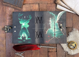 Diario de cuero estampado de Harry Potter, regalos Diario Vintage de cuero para hombres, diario de escritura de bruja, brujería - Product Image 3