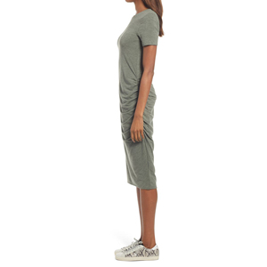 Proshah-vestido veraniego de poliéster suave para mujer, vestido veraniego de corte regular de manga corta sin forro - Product Image 2