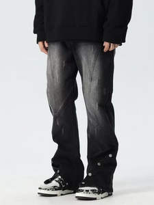 กางเกงยีนส์ทรงตรงคุณภาพสูงสำหรับผู้ชาย แฟชั่นใหม่ ขายส่ง กางเกงสตรีทแวร์สำหรับฤดูหนาว ระบายอากาศได้ดี เหมาะสำหรับทำงาน - Product Image 2