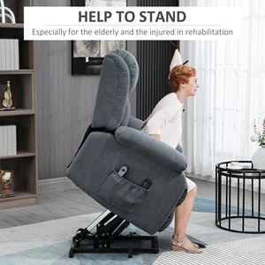 Poltrona Reclinabile Elettrica Grande e Alta in Vera Pelle con Massaggio, Braccioli Imbottiti e Telecomando - Product Image 4