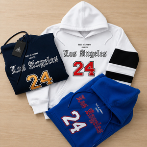 Bklyn New York Letter Printed Unisex Cotton French Terry Heavyweight Casual Regular Fit Streetwear Pullover Hoodies Winter Wear - Product Image 2