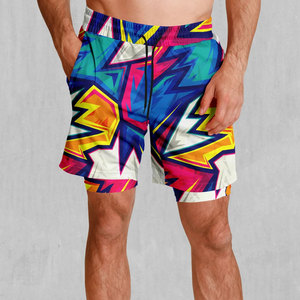 Summer Surfing Sublimation Printing Shorts <b>Men</b> Polyester Swim <b>Trunks</b> Custom Color Changing Beach Shorts for <b>Men</b> - Product Image 1