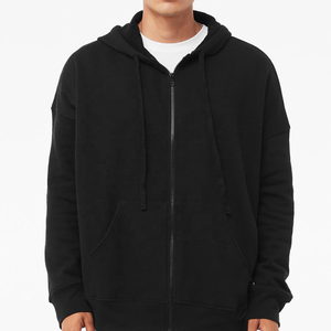 แจ็กเก็ตขนแกะมีฮู้ดแบบซิปรูดปกติสำหรับผู้ชายโลโก้ด้านหน้าแบบรูดซิปสำหรับออกกำลังกาย - Product Image 5