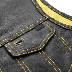 <b>Men</b> Premium Winter <b>Leather</b> <b>Vest</b> Stylish Fit Designed for Modern Casual Fashion Long Term Wear Comfort Cotton Filled Breathable - Product Image 5
