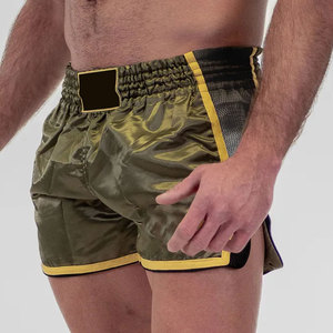 Pantalones Cortos de Satén para Hombre, Color Sólido Negro y Verde Oliva, Cintura Elástica, Estilo Casual con Raya Lateral, Tejido Transpirable - Product Image 4