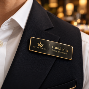 Placa de Identificación Personalizada, Etiqueta de Nombre Metálica para Uniformes de Personal Corporativo, Fabricante de Logotipos Personalizados - Product Image 2