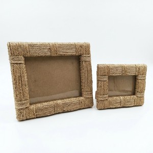 Marco de fotos de paja natural a la moda, al precio más bajo, marcos de fotos A4 de hierba marina en venta - Product Image 3
