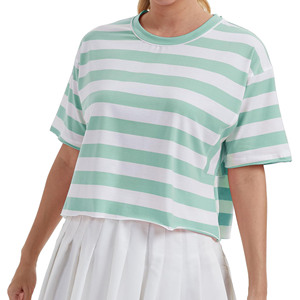 Wholesale Fashionable Printed Designs <b>Women's</b> Tops Loose Round Neck Cotton <b>Women's</b> <b>Cropped</b> T-shirts Comfortable <b>Women's</b> Clothing - Product Image 1