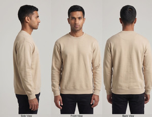 Sweat-shirt polaire d'hiver à épaules tombantes, col rond, pour homme, coupe oversize, épais - Product Image 4