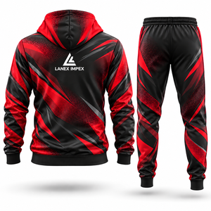 Wholesale Custom Sublimation Tracksuit Set <b>for</b> <b>Men</b> and Teams Personalized Sports Training Tracksuit Full Zip Jacket and Pants - Product Image 3
