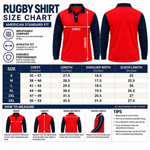 Camiseta de Rugby Personalizada para Hombre, Polo de Manga Larga, Jersey de Rugby de Algodón, Ropa Deportiva, Uniforme de Equipo, Fabricante Mayorista - Product Image 6