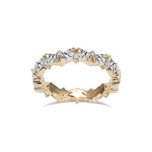 Women's Yellow Gold <b>Diamond</b> <b>Ring</b> Round Brilliant Cut G Color lab grownStone Classic Style Engagement Jewelry - Product Image 5